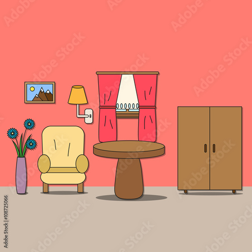Design of room - sitting room. photo