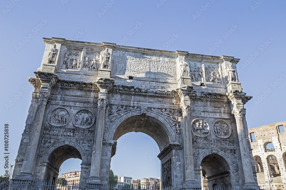 Arch of Constantine in Rome, Italy