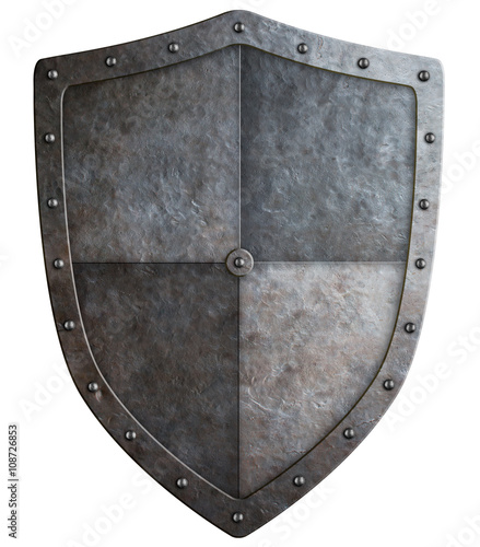 medieval shield or coat of arms 3d illustration isolated