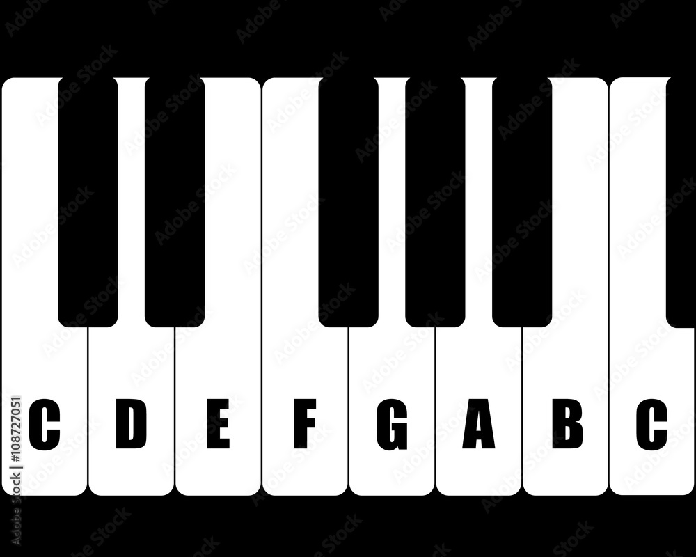 Fototapeta premium study the music of piano keys