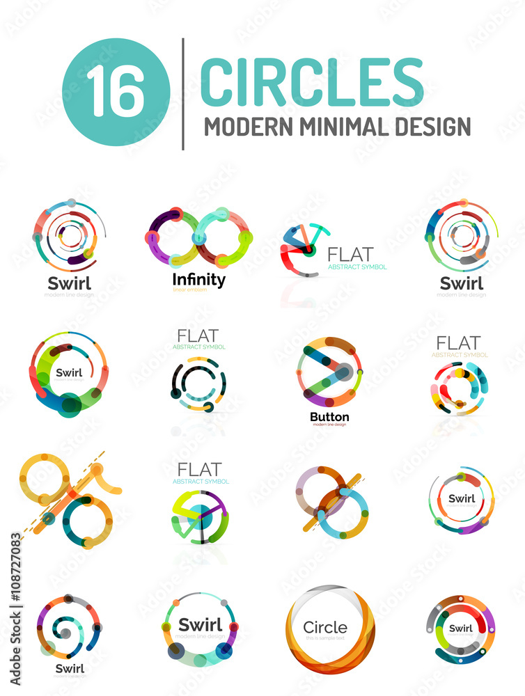 Set of various circle logos Set of various circle logos