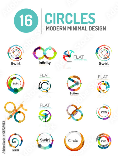 Set of various circle logos