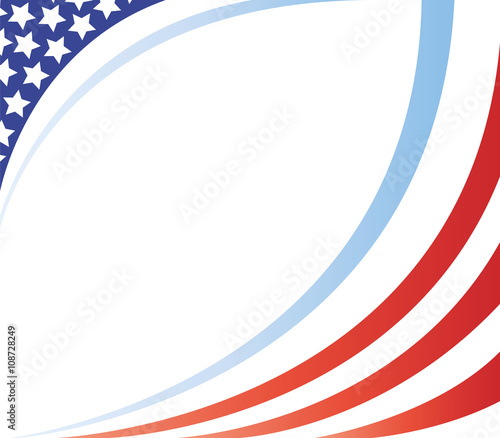 United States of America flag wave frame.