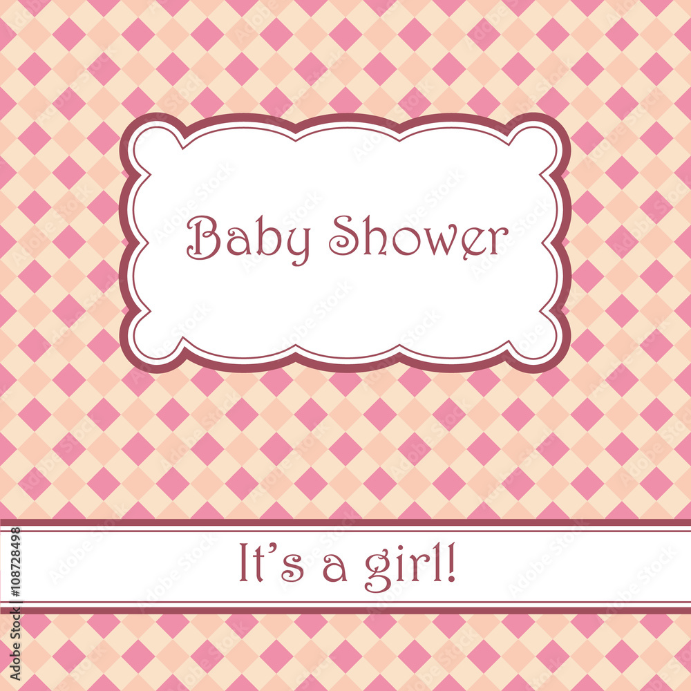 Background with plaid baby shower