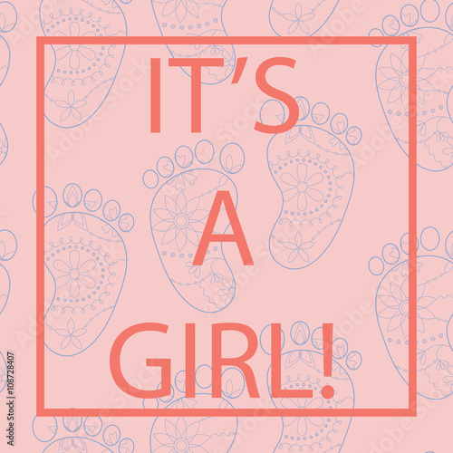 Its a girl card rose quarz color with frame