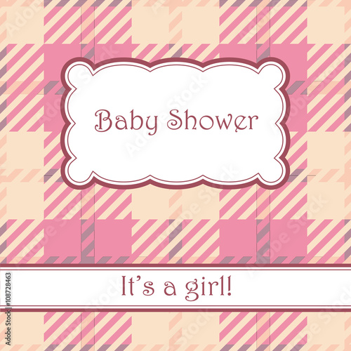 Background with plaid baby shower