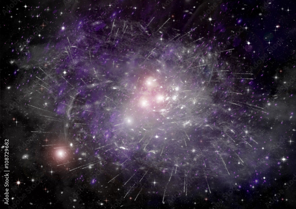galaxy in a free space galaxy in a free space