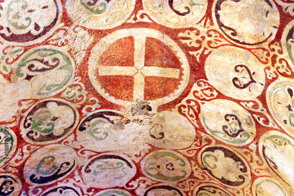 Murals on the ceiling of the church of St. Nicholas, Demre, Turkey
