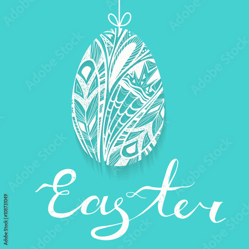 Photography Seamless pattern with easter eggs. Green backdrop.