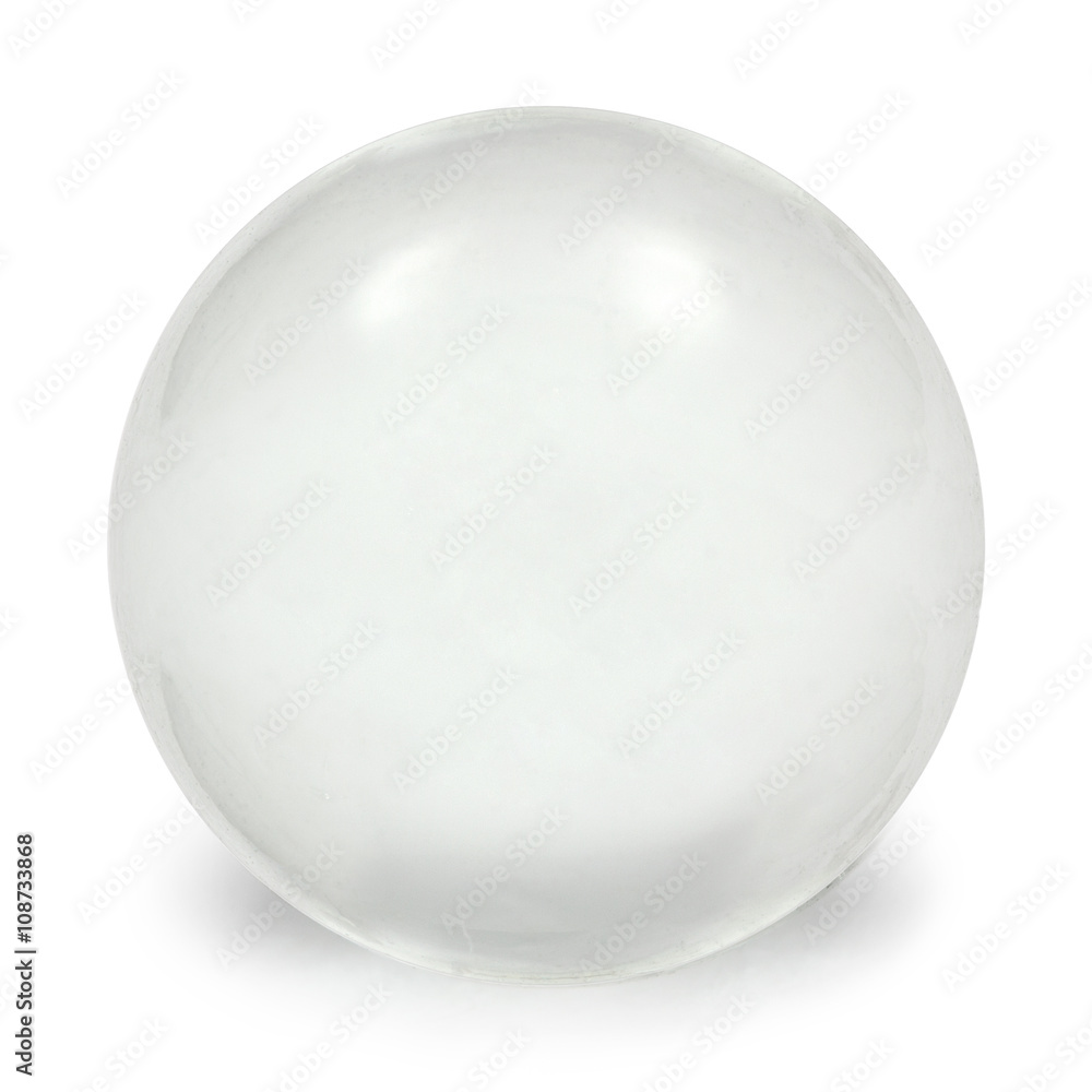Sphere glass ball, isolated on white background, with clipping p Sphere glass ball, isolated on white background, with clipping p