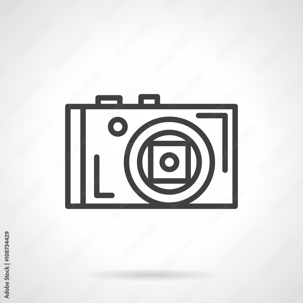 Photographer device black line vector icon Photographer device black line vector icon