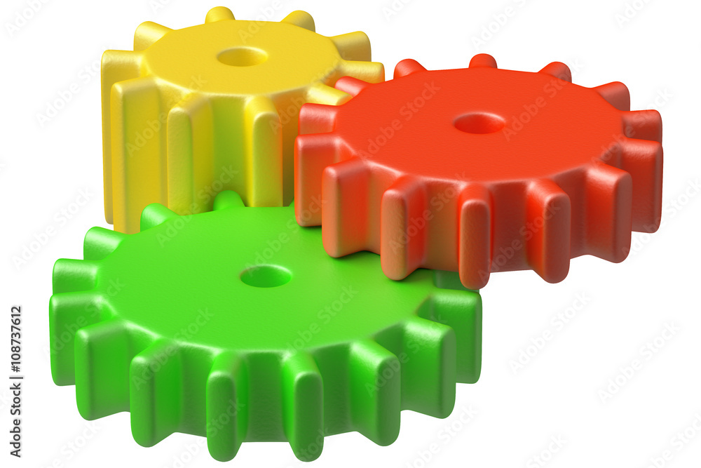 colorful plastic toys cogwheels construction. colorful plastic toys cogwheels construction.