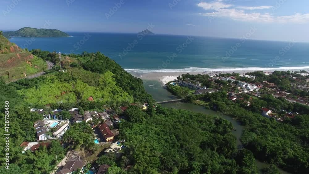 Aerial View of Juquehy Beach, Sao Paulo, Brazil Aerial View of Juquehy Beach, Sao Paulo, Brazil