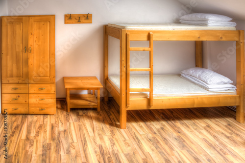 Konstfotografi Hostel Room