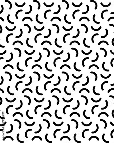 Vector seamless texture. Modern abstract background. Monochrome repeating pattern of small arcs.