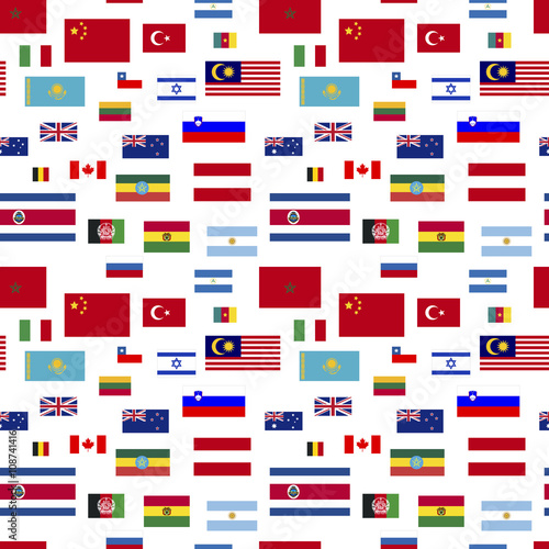 Flags of world sovereign states on white, seamless pattern Free Download Flags of world sovereign states on white, seamless pattern - GFXLoad