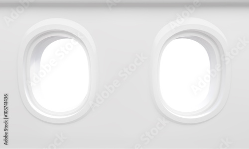 Two blank airplane illuminators