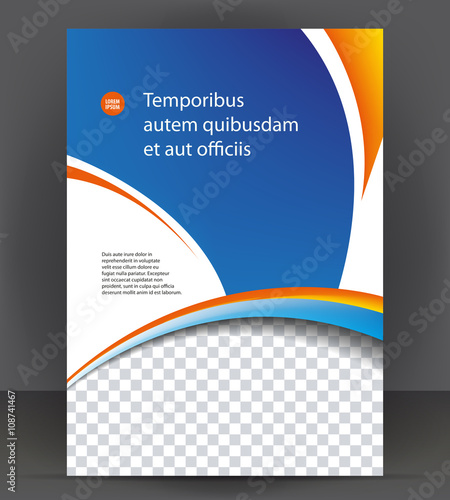 Magazine, flyer, brochure, cover layout design print template