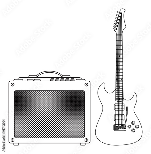 Electric Guitar and Amplifier