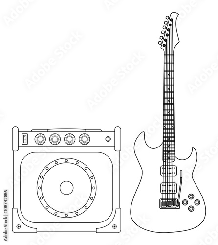 Electric Guitar and Amplifier