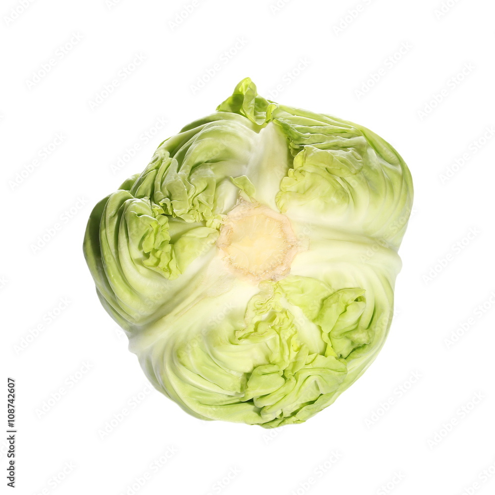 Green cabbage isolated on white background Green cabbage isolated on white background
