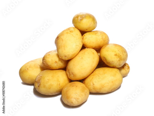 new potato tuber isolated on white background cutout