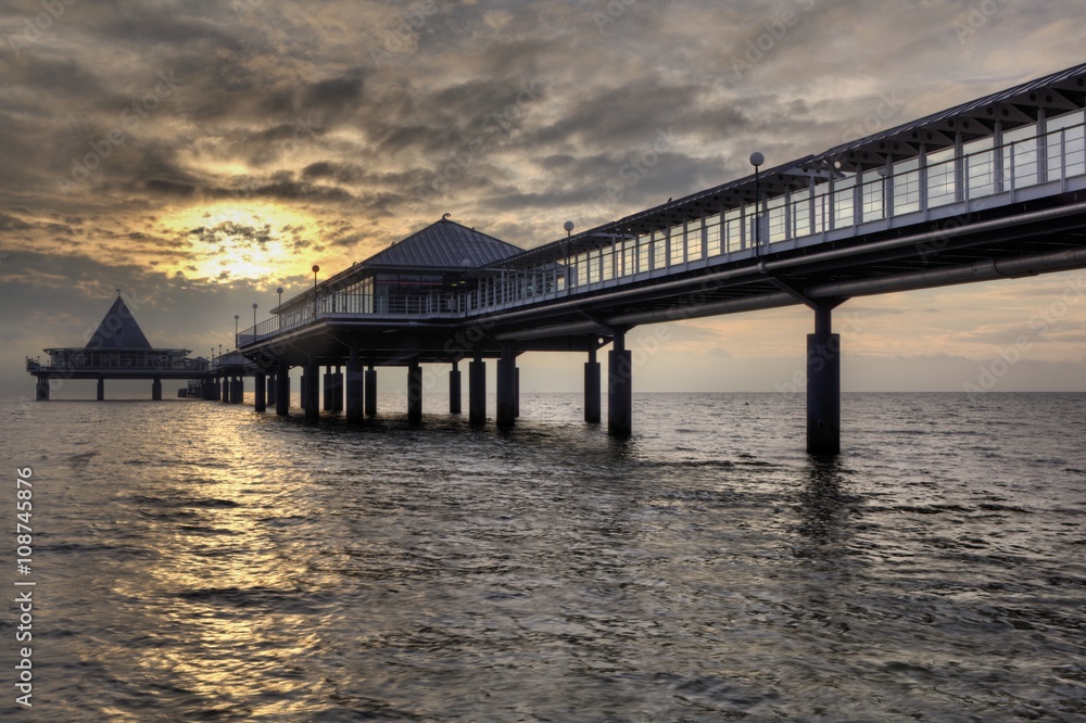 Beach in Heringsdorf, Usedom Island in Germany Beach in Heringsdorf, Usedom Island in Germany
