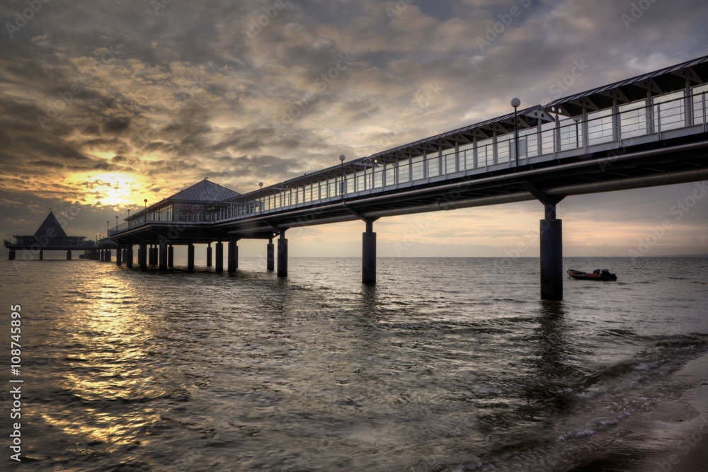 Beach in Heringsdorf, Usedom Island in Germany Beach in Heringsdorf, Usedom Island in Germany