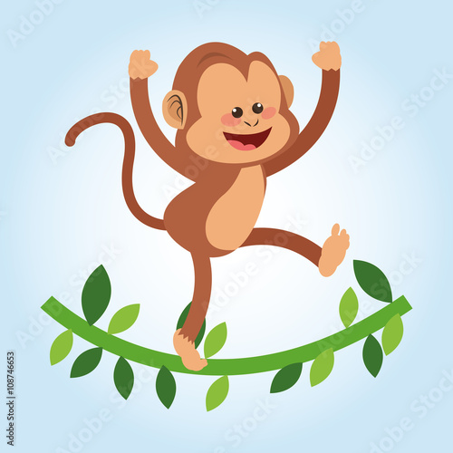 Monkey design  animal  and cartoon concept