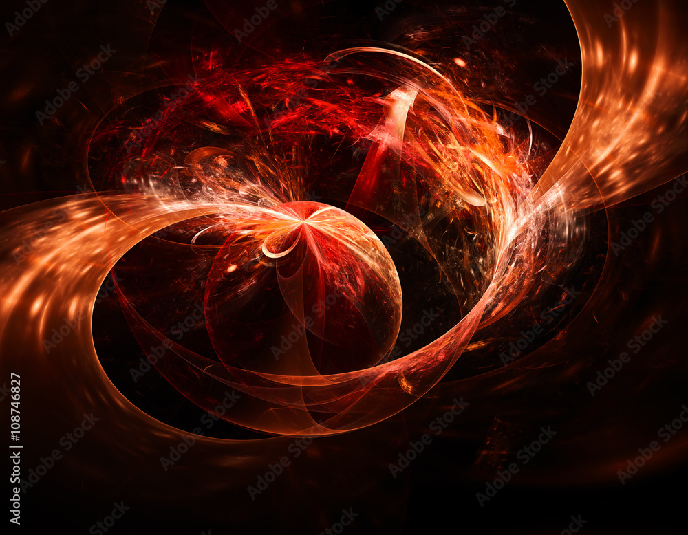 Naklejka premium Abstract fractal illustration for creative design