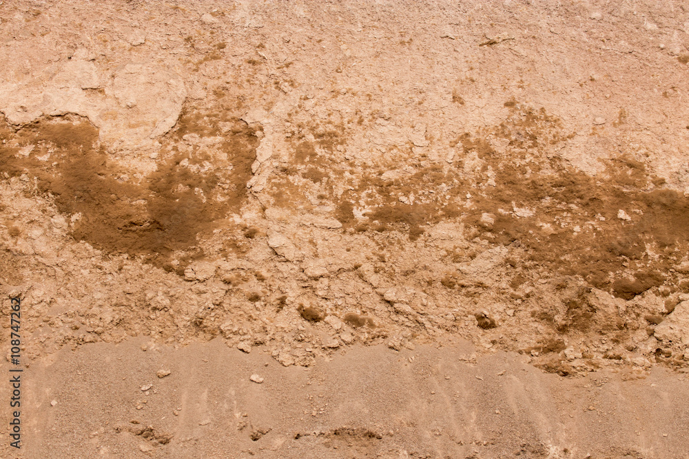 red clay at nature as background