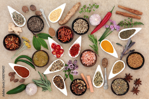 Healthy Herb and Spice Abstract