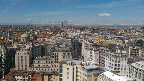 Aerial view of Milan, Italy