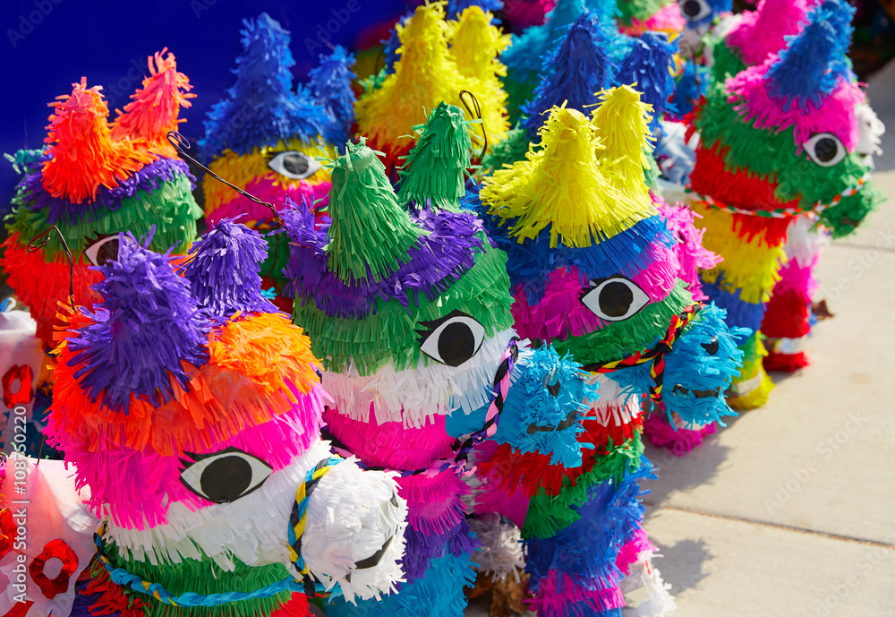 Mexican party pinatas tissue colorful paper