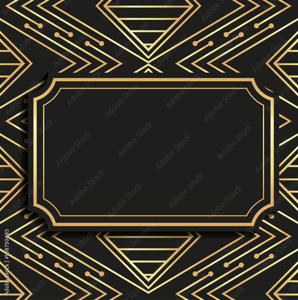 Geometrischer Gatsby-Fotohintergrund, 3x2,5 M | Vinyl, Leicht, Für Studio, Hochzeit, Party & Video