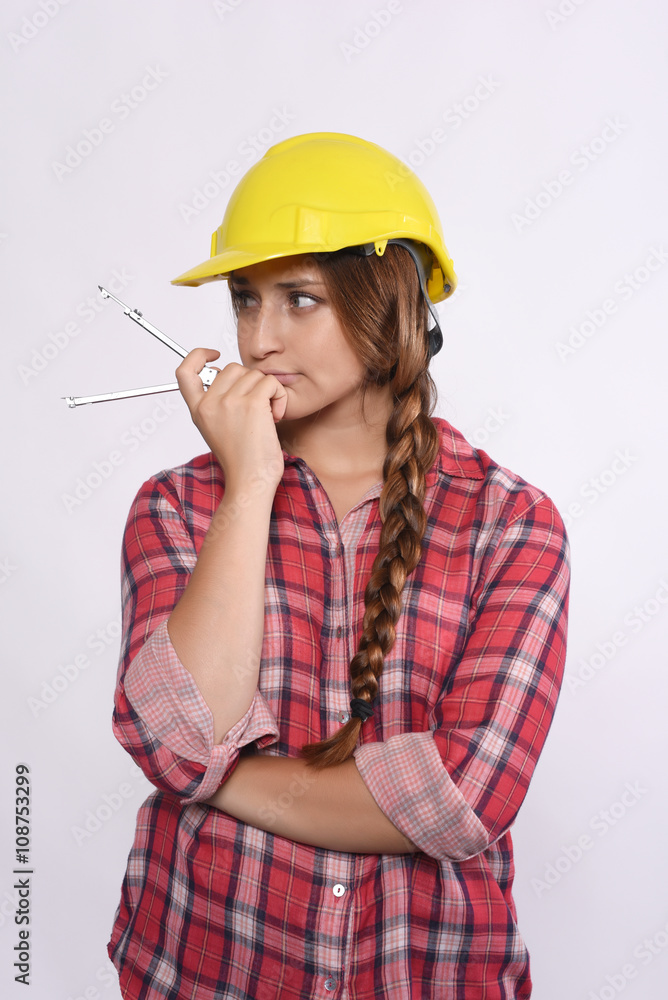 Woman construction worker Woman construction worker