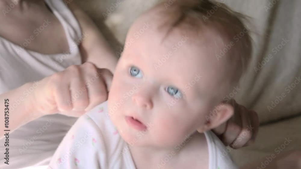 mother massaging body happy six month old baby mother massaging body happy six month old baby