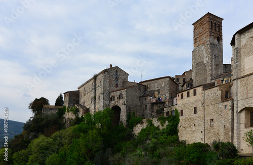NARNI (UMBRIA), ITALY - APRIL 2015 - The medieval fest in the town of Umbria, during a medieval revisiting in ancient costumes, called: "Corsa dell'Anello" (Ring Race)