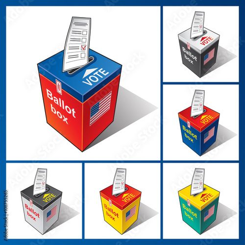 Ballot box USA. 