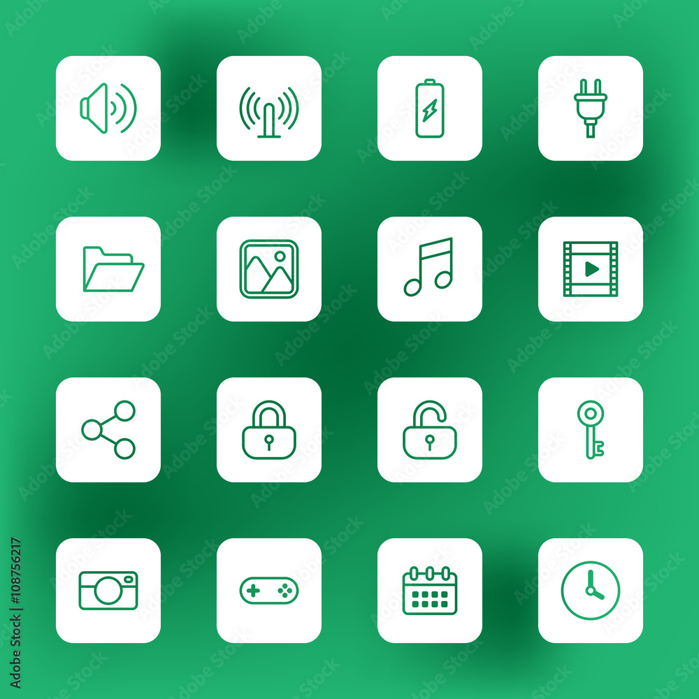 line web icon set on white rounded rectangle for web design, user interface (UI), infographic and mobile application (apps) line web icon set on white rounded rectangle for web design, user interface (UI), infographic and mobile application (apps)