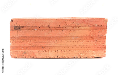 New red brick on white background for material industry concept © mraoraor