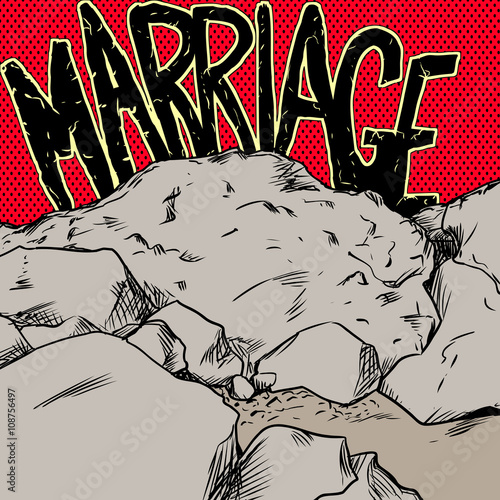 Marriage On The Rocks in Red and Yellow