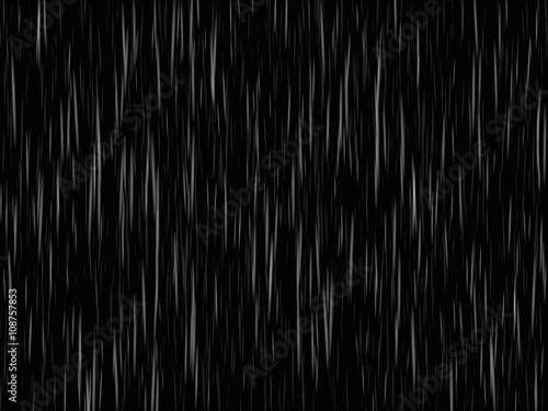 Rain on black. Vector rain texture. Abstract vector background