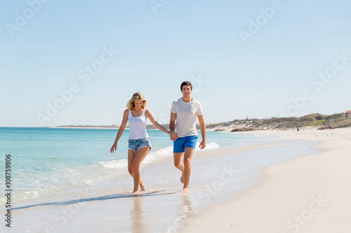 Romantic young couple on the beach