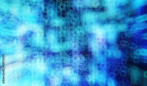 Horizontal blue cyberspace digital abstraction backdrop photo