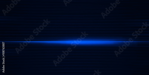 Horizontal vivid blue digital pulse line abstraction background