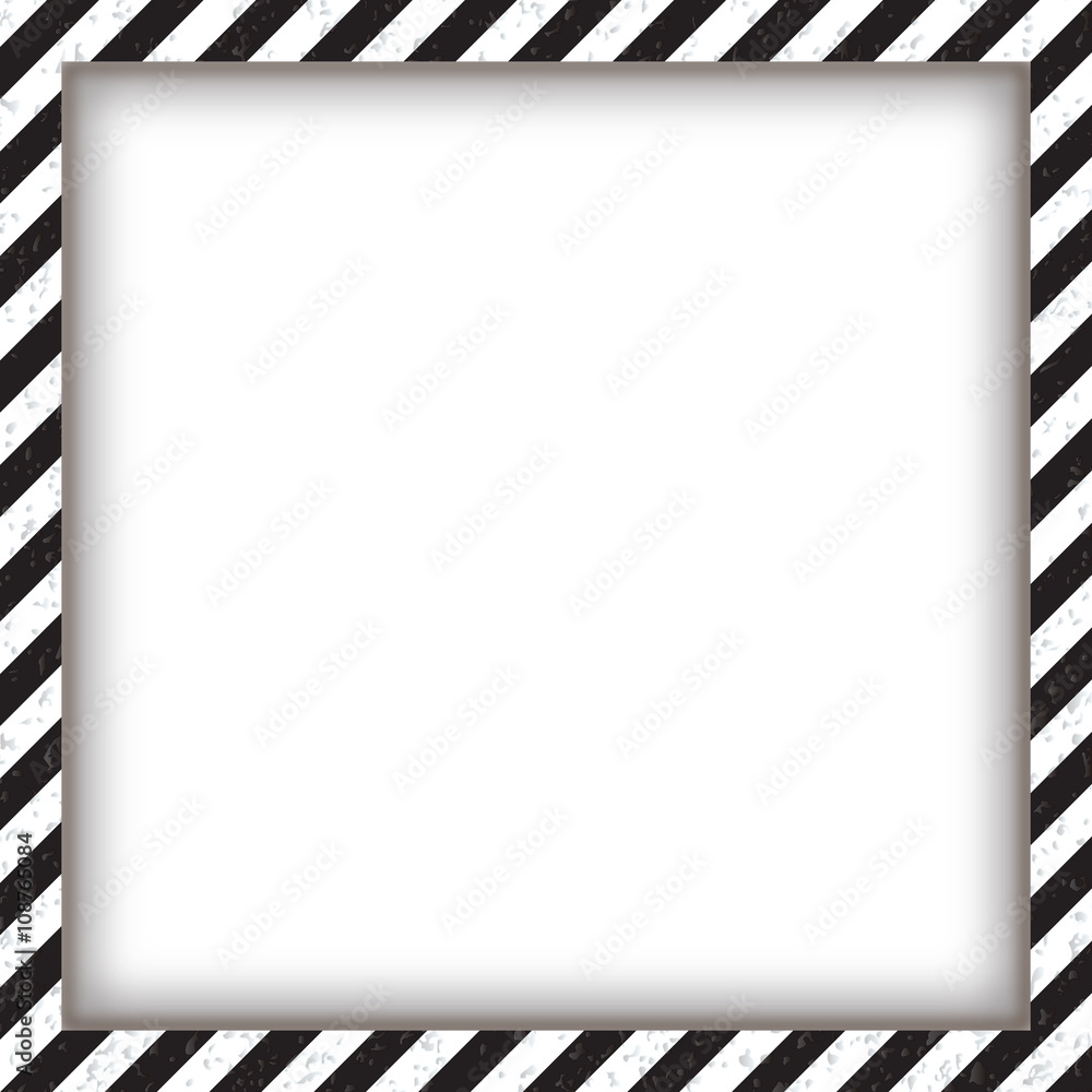 Abstract geometric square frame, with diagonal black and white. Vector illustration Abstract geometric square frame, with diagonal black and white. Vector illustration