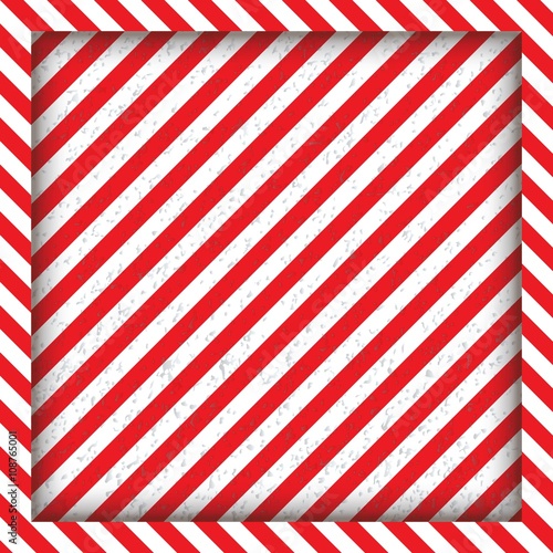 Abstract geometric lines with diagonal black and red stripes. The square frame. Vector illustration