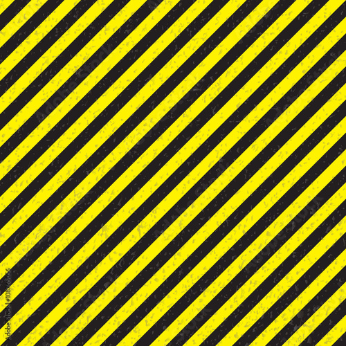 Abstract geometric lines with diagonal black and yellow stripes. Vector illustration