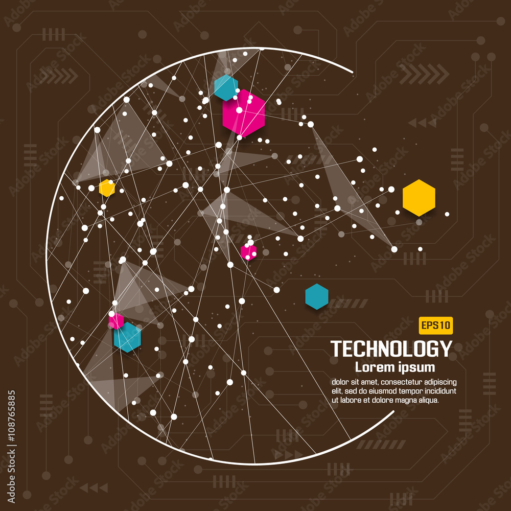 Fototapeta premium Abstract technological background